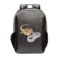 Bearded Dragon Playing Video Game Reptiles Pagona Gamers Vector Backpack