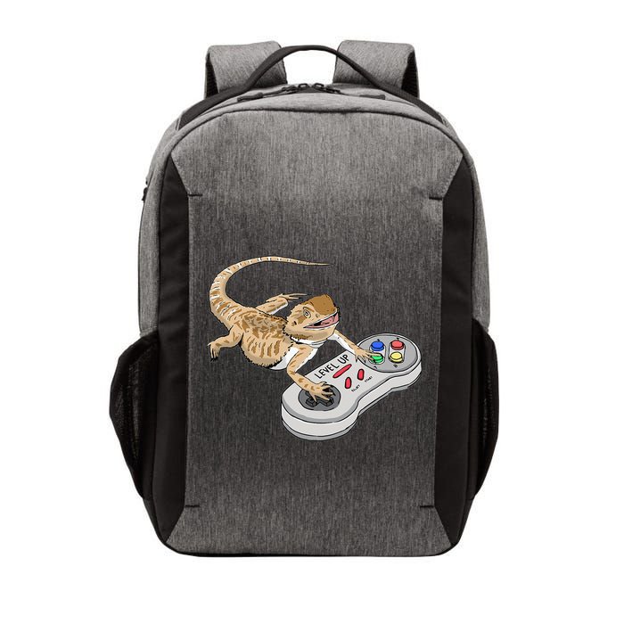 Bearded Dragon Playing Video Game Reptiles Pagona Gamers Vector Backpack
