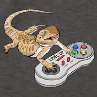 Bearded Dragon Playing Video Game Reptiles Pagona Gamers Vector Backpack