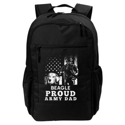 Beagle Dog Proud Army Dad American Flag Patriotic Vintage Backpack