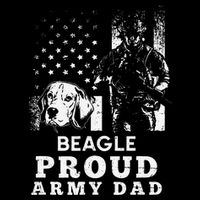 Beagle Dog Proud Army Dad American Flag Patriotic Vintage Premium T-Shirt