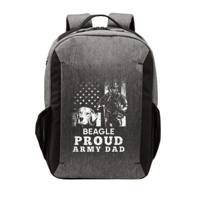 Beagle Dog Proud Army Dad American Flag Patriotic Vintage Vector Backpack