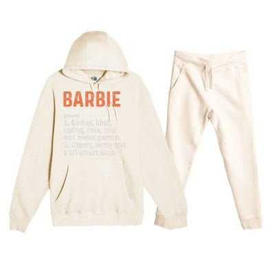 BARBIE Definition Personalized Name Funny Birthday Gifts Premium Hooded Sweatsuit Set