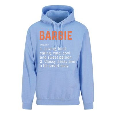 BARBIE Definition Personalized Name Funny Birthday Gifts Unisex Surf Hoodie