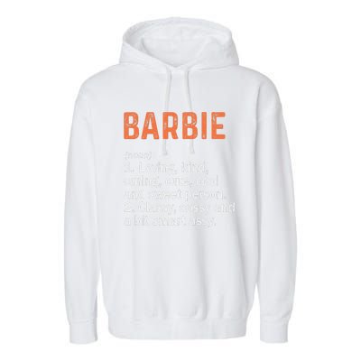 BARBIE Definition Personalized Name Funny Birthday Gifts Garment-Dyed Fleece Hoodie