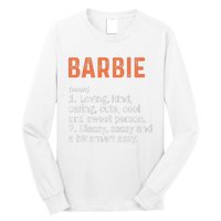 BARBIE Definition Personalized Name Funny Birthday Gifts Long Sleeve Shirt