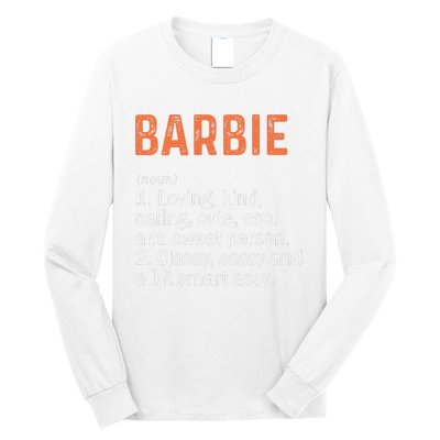 BARBIE Definition Personalized Name Funny Birthday Gifts Long Sleeve Shirt