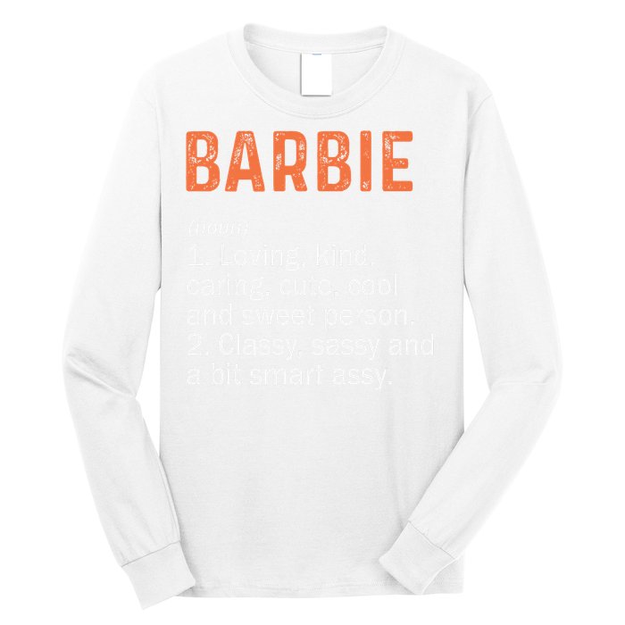 BARBIE Definition Personalized Name Funny Birthday Gifts Long Sleeve Shirt