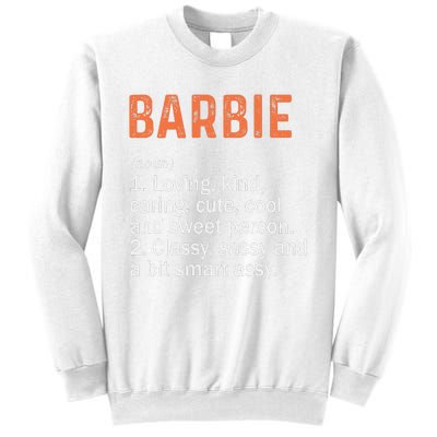 BARBIE Definition Personalized Name Funny Birthday Gifts Sweatshirt