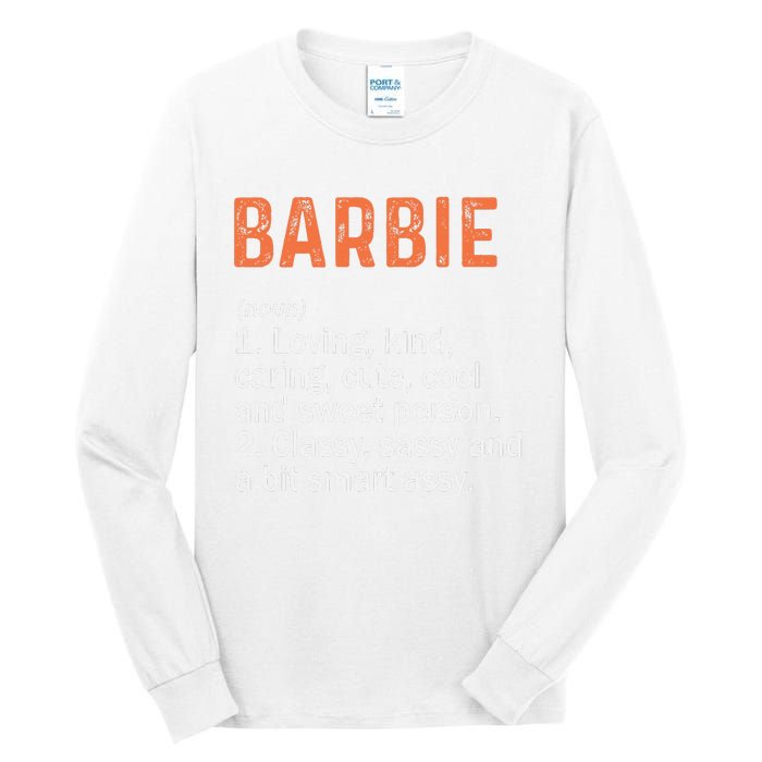 BARBIE Definition Personalized Name Funny Birthday Gifts Tall Long Sleeve T-Shirt