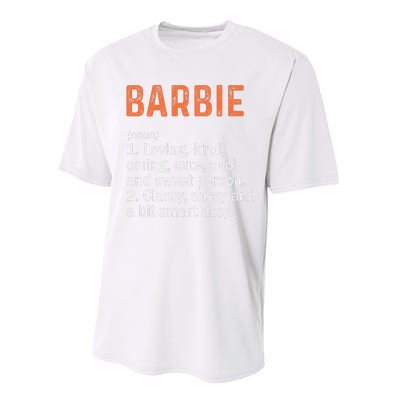 BARBIE Definition Personalized Name Funny Birthday Gifts Performance Sprint T-Shirt