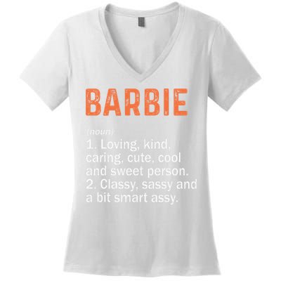 BARBIE Definition Personalized Name Funny Birthday Gifts Women's V-Neck T-Shirt