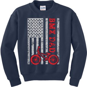 Bmx Dad Patriot Freestyle Bike Funny Fathers Day Gift Usa Kids Sweatshirt