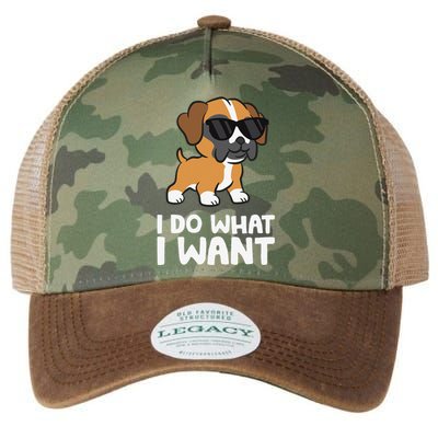 Boxer Dog Pet Boxer Dog I Do What I Want Legacy Tie Dye Trucker Hat