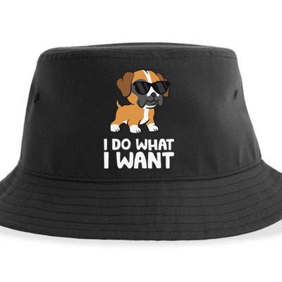 Boxer Dog Pet Boxer Dog I Do What I Want Sustainable Bucket Hat