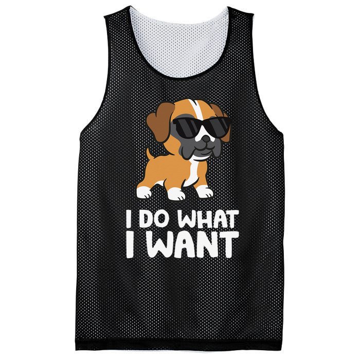 Boxer Dog Pet Boxer Dog I Do What I Want Mesh Reversible Basketball Jersey Tank