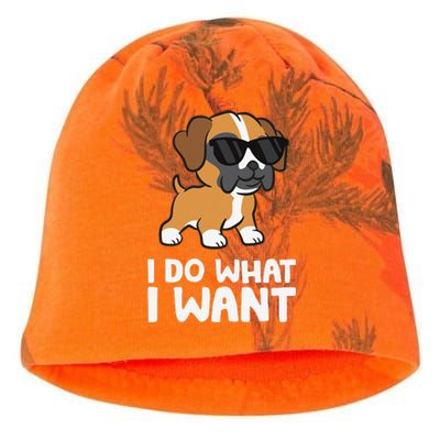 Boxer Dog Pet Boxer Dog I Do What I Want Kati - Camo Knit Beanie