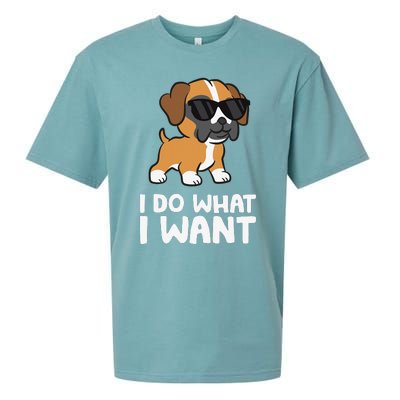 Boxer Dog Pet Boxer Dog I Do What I Want Sueded Cloud Jersey T-Shirt