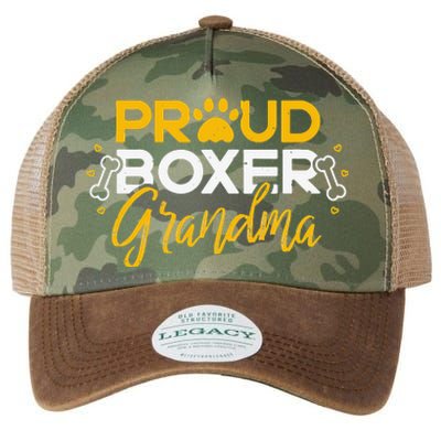 Boxer Dog Proud Grandma Granddog Boxer Breed Lovers Legacy Tie Dye Trucker Hat