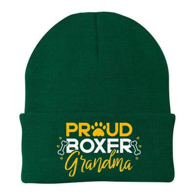 Boxer Dog Proud Grandma Granddog Boxer Breed Lovers Knit Cap Winter Beanie