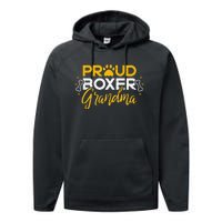 Boxer Dog Proud Grandma Granddog Boxer Breed Lovers Performance Fleece Hoodie