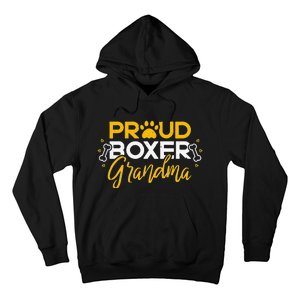 Boxer Dog Proud Grandma Granddog Boxer Breed Lovers Hoodie