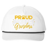 Boxer Dog Proud Grandma Granddog Boxer Breed Lovers Snapback Five-Panel Rope Hat