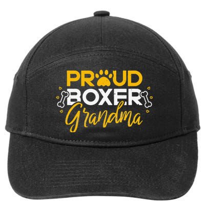 Boxer Dog Proud Grandma Granddog Boxer Breed Lovers 7-Panel Snapback Hat