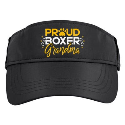 Boxer Dog Proud Grandma Granddog Boxer Breed Lovers Adult Drive Performance Visor