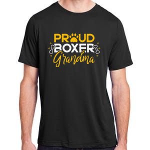 Boxer Dog Proud Grandma Granddog Boxer Breed Lovers Adult ChromaSoft Performance T-Shirt