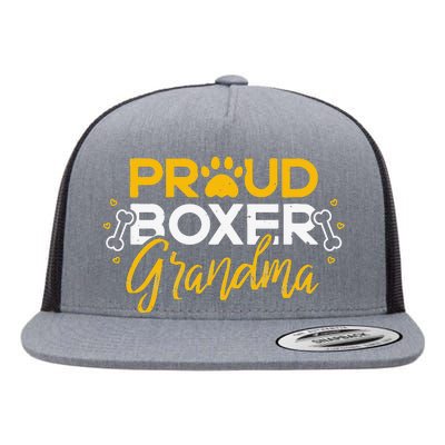 Boxer Dog Proud Grandma Granddog Boxer Breed Lovers Flat Bill Trucker Hat