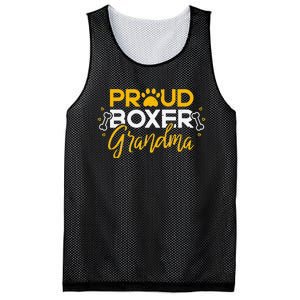 Boxer Dog Proud Grandma Granddog Boxer Breed Lovers Mesh Reversible Basketball Jersey Tank