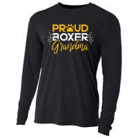 Boxer Dog Proud Grandma Granddog Boxer Breed Lovers Cooling Performance Long Sleeve Crew