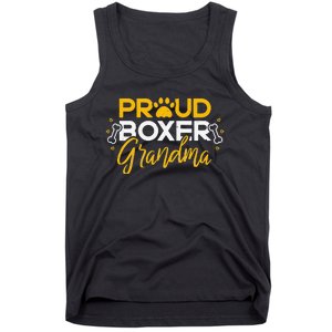 Boxer Dog Proud Grandma Granddog Boxer Breed Lovers Tank Top