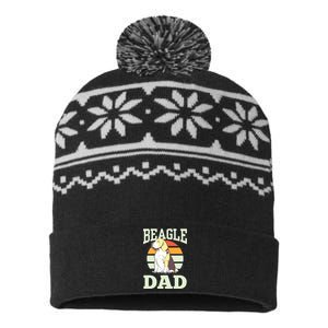 Beagle Dad Puppy Beagles Dog Lover Father Daddy Papa USA-Made Snowflake Beanie