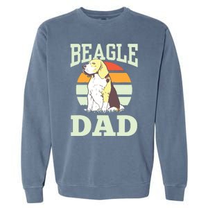 Beagle Dad Puppy Beagles Dog Lover Father Daddy Papa Garment-Dyed Sweatshirt