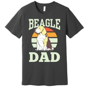 Beagle Dad Puppy Beagles Dog Lover Father Daddy Papa Premium T-Shirt