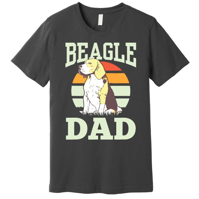 Beagle Dad Puppy Beagles Dog Lover Father Daddy Papa Premium T-Shirt