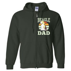 Beagle Dad Puppy Beagles Dog Lover Father Daddy Papa Full Zip Hoodie