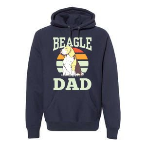 Beagle Dad Puppy Beagles Dog Lover Father Daddy Papa Premium Hoodie