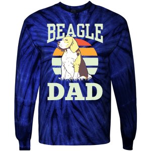 Beagle Dad Puppy Beagles Dog Lover Father Daddy Papa Tie-Dye Long Sleeve Shirt