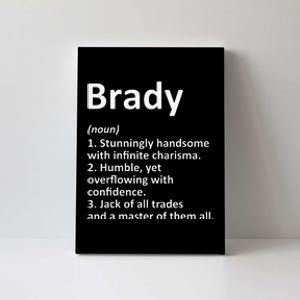 BRADY Definition Personalized Name Funny Birthday Gift Idea Canvas