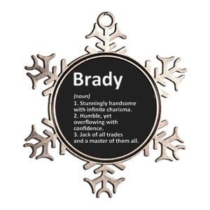 BRADY Definition Personalized Name Funny Birthday Gift Idea Metallic Star Ornament