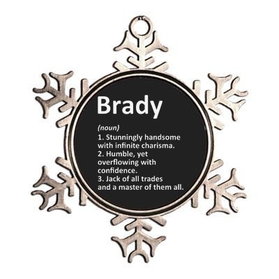 BRADY Definition Personalized Name Funny Birthday Gift Idea Metallic Star Ornament