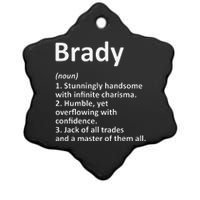 BRADY Definition Personalized Name Funny Birthday Gift Idea Ceramic Star Ornament