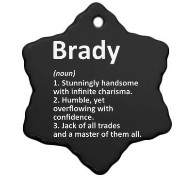 BRADY Definition Personalized Name Funny Birthday Gift Idea Ceramic Star Ornament