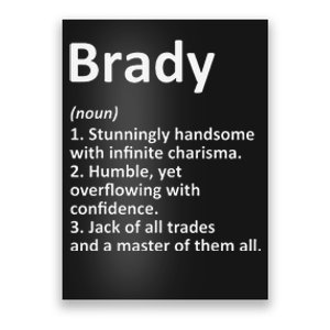 BRADY Definition Personalized Name Funny Birthday Gift Idea Poster