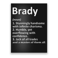 BRADY Definition Personalized Name Funny Birthday Gift Idea Poster