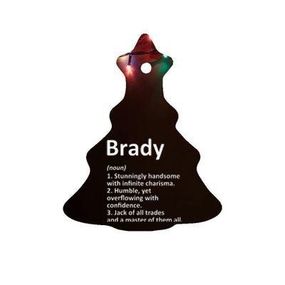 BRADY Definition Personalized Name Funny Birthday Gift Idea Ceramic Tree Ornament