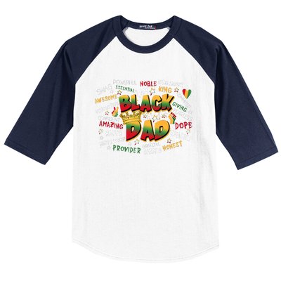 Black Dad Quote Juneteenth Black History Month Baseball Sleeve Shirt